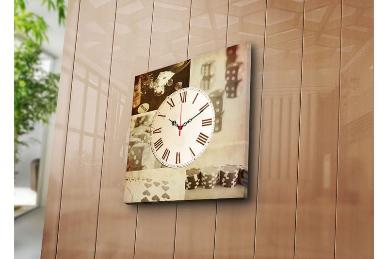 Dekorativ Canvasbilde med Klokke, Flerfarget