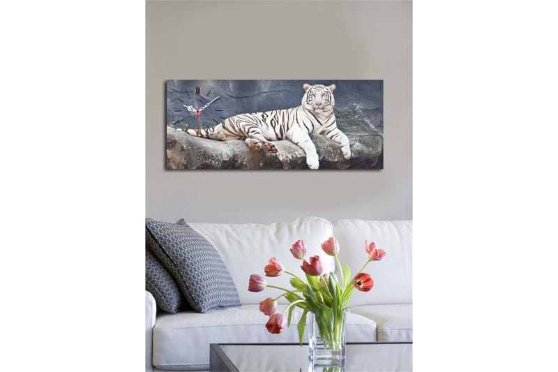 Dekorativ Canvasbilde med Klokke - Flerfarget - Interiør - Veggdekorasjon - Klokker