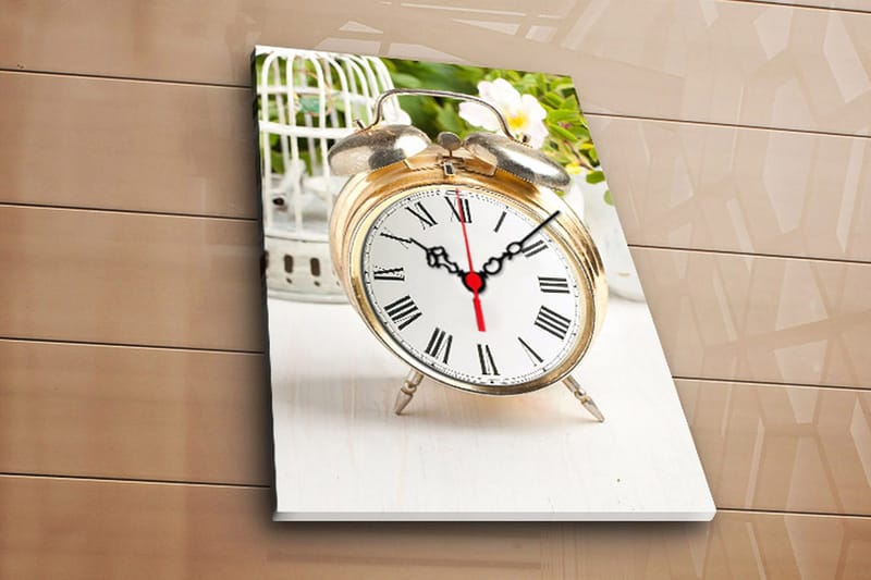 Dekorativ Canvasbilde med Klokke, Flerfarget