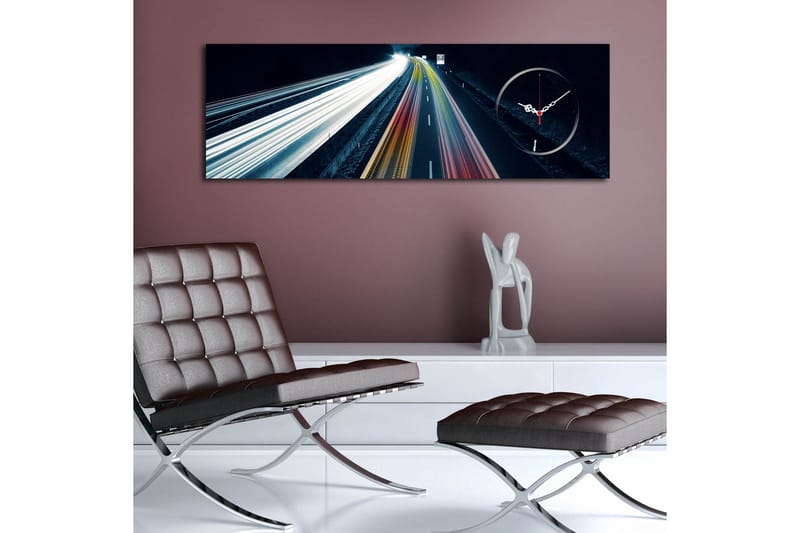 Dekorativ Canvasbilde med Klokke - Flerfarget - Interiør - Veggdekorasjon - Klokker