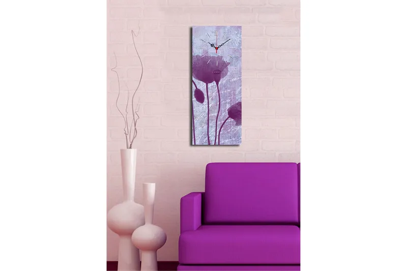 Dekorativ Canvasbilde med Klokke - Flerfarget - Interiør - Veggdekorasjon - Klokker