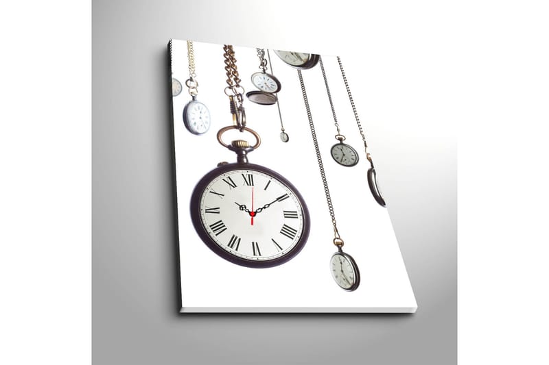 Dekorativ Canvasbilde med Klokke - Flerfarget - Interiør - Veggdekorasjon - Klokker