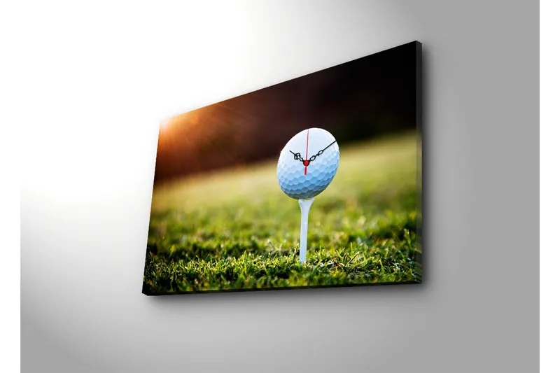 Dekorativ Canvasbilde med Klokke - Flerfarget - Interiør - Veggdekorasjon - Klokker