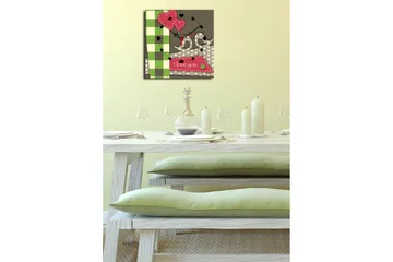 Dekorativ Canvasbilde med Klokke - Flerfarget - Interiør - Veggdekorasjon - Klokker