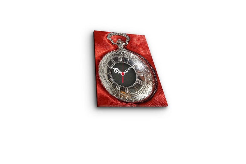 Dekorativ Canvasbilde med Klokke - Flerfarget - Interiør - Veggdekorasjon - Klokker