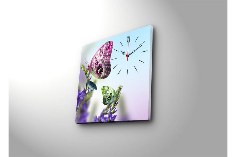 Dekorativ Canvasbilde med Klokke - Flerfarget - Interiør - Veggdekorasjon - Klokker