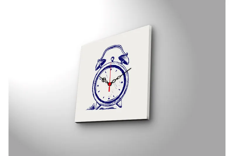 Dekorativ Canvasbilde med Klokke - Flerfarget - Interiør - Veggdekorasjon - Klokker