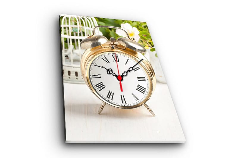 Dekorativ Canvasbilde med Klokke - Flerfarget - Interiør - Veggdekorasjon - Klokker