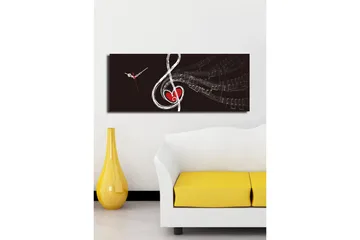 Dekorativ Canvasbilde med Klokke - Flerfarget - Interiør - Veggdekorasjon - Klokker