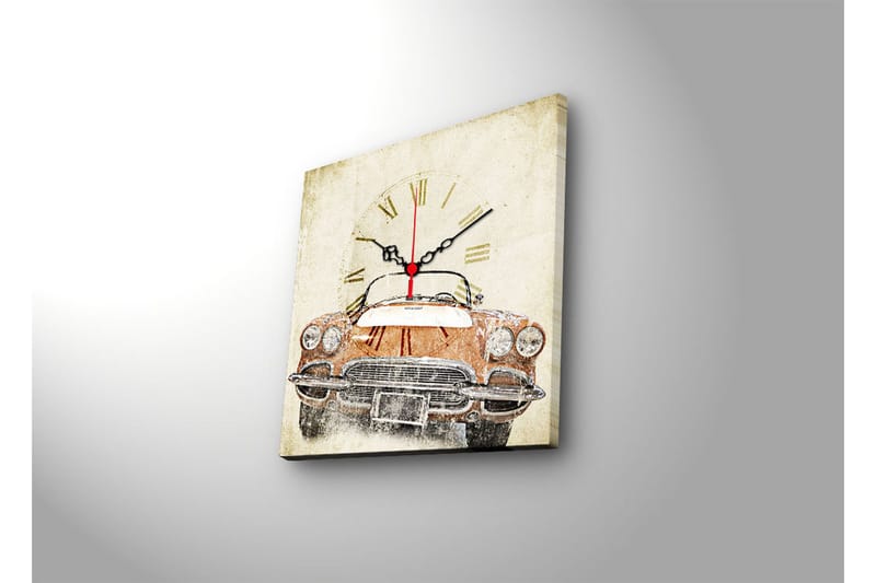 Dekorativ Canvasbilde med Klokke - Flerfarget - Interiør - Veggdekorasjon - Klokker