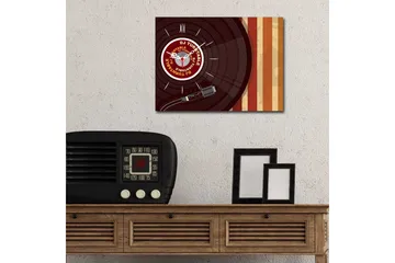 Dekorativ Canvasbilde med Klokke - Flerfarget - Interiør - Veggdekorasjon - Klokker