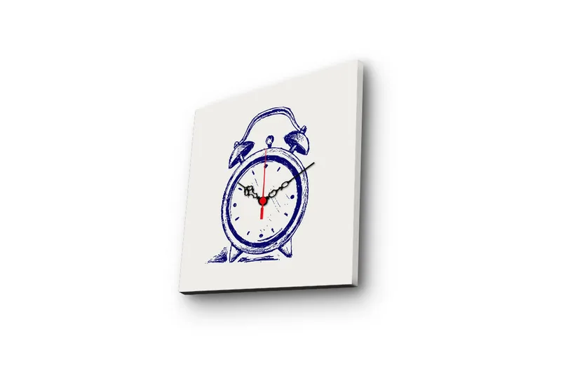 Dekorativ Canvasbilde med Klokke - Flerfarget - Interiør - Veggdekorasjon - Klokker