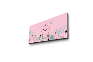 Dekorativ Canvasbilde med Klokke - Flerfarget - Interiør - Veggdekorasjon - Klokker