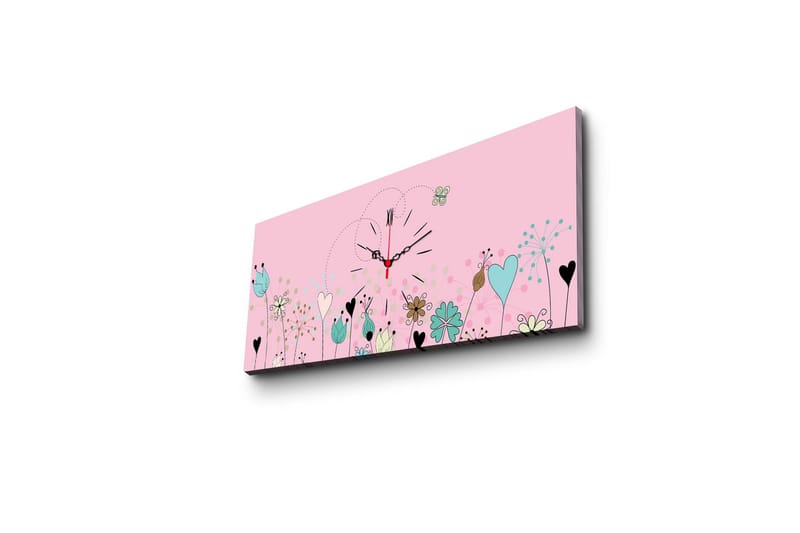 Dekorativ Canvasbilde med Klokke - Flerfarget - Interiør - Veggdekorasjon - Klokker