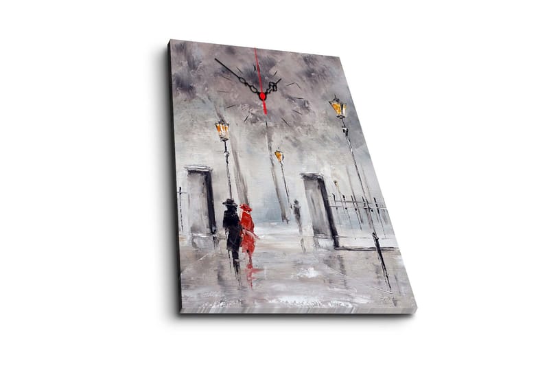 Dekorativ Canvasbilde med Klokke - Flerfarget - Interiør - Veggdekorasjon - Klokker