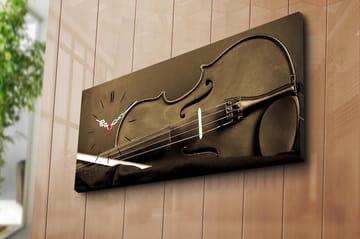 Dekorativ Canvasbilde med Klokke - Flerfarget - Interiør - Veggdekorasjon - Klokker