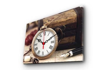 Dekorativ Canvasbilde med Klokke - Flerfarget - Interiør - Veggdekorasjon - Klokker