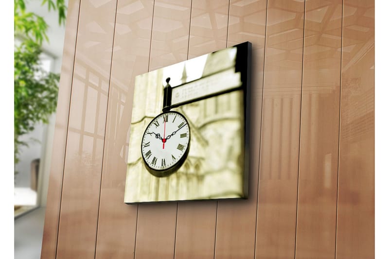 Dekorativ Canvasbilde med Klokke, Flerfarget