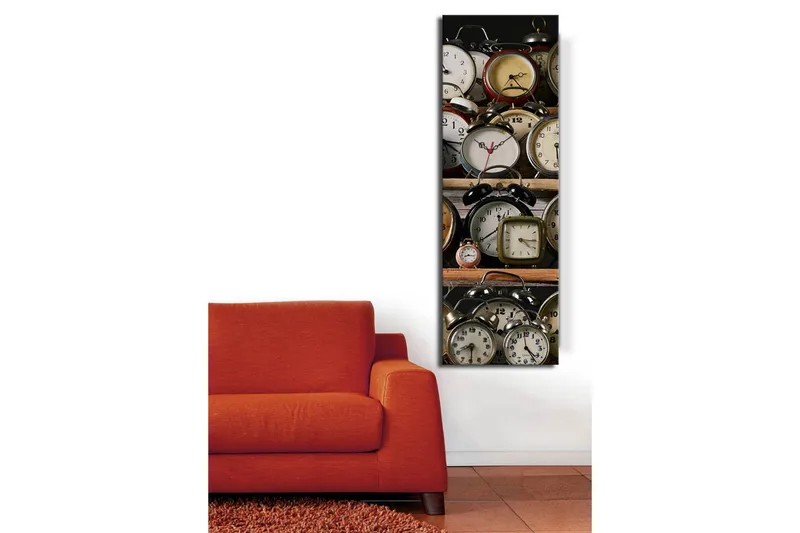 Dekorativ Canvasbilde med Klokke - Flerfarget - Interiør - Veggdekorasjon - Klokker