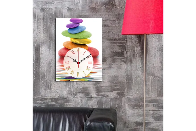 Dekorativ Canvasbilde med Klokke - Flerfarget - Interiør - Veggdekorasjon - Klokker