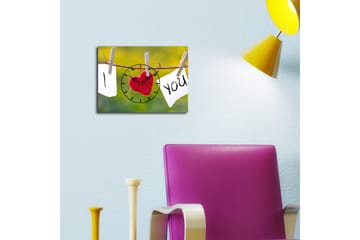 Dekorativ Canvasbilde med Klokke - Flerfarget - Interiør - Veggdekorasjon - Klokker