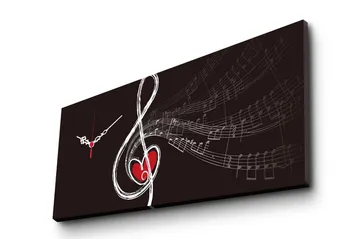 Dekorativ Canvasbilde med Klokke - Flerfarget - Interiør - Veggdekorasjon - Klokker