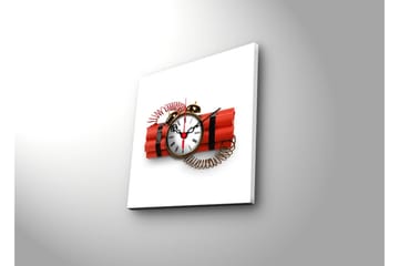 Dekorativ Canvasbilde med Klokke - Flerfarget - Interiør - Veggdekorasjon - Klokker
