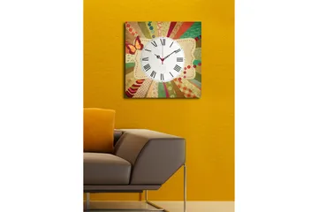 Dekorativ Canvasbilde med Klokke - Flerfarget - Interiør - Veggdekorasjon - Klokker