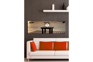 Dekorativ Canvasbilde med Klokke - Flerfarget - Interiør - Veggdekorasjon - Klokker