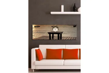 Dekorativ Canvasbilde med Klokke - Flerfarget - Interiør - Veggdekorasjon - Klokker