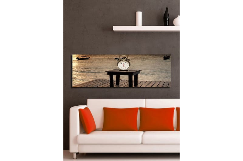 Dekorativ Canvasbilde med Klokke - Flerfarget - Interiør - Veggdekorasjon - Klokker