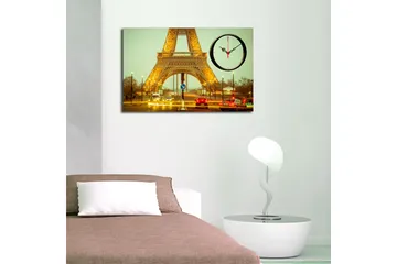 Dekorativ Canvasbilde med Klokke - Flerfarget - Interiør - Veggdekorasjon - Klokker