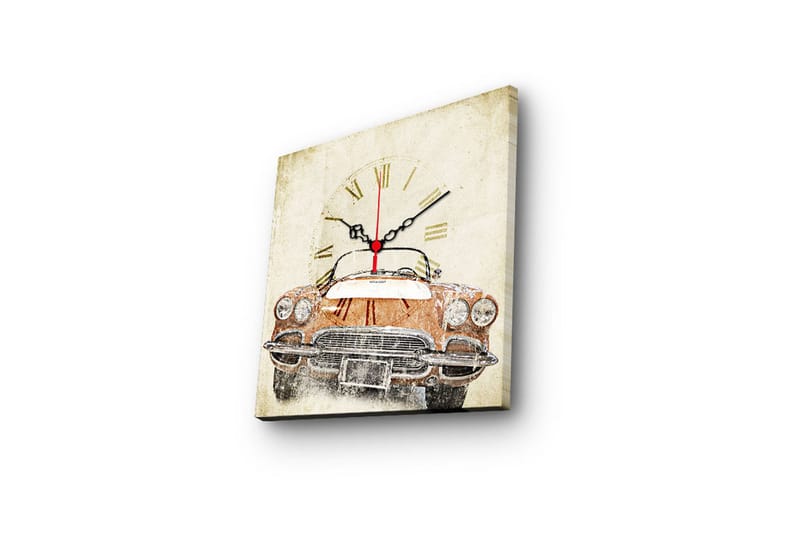 Dekorativ Canvasbilde med Klokke - Flerfarget - Interiør - Veggdekorasjon - Klokker