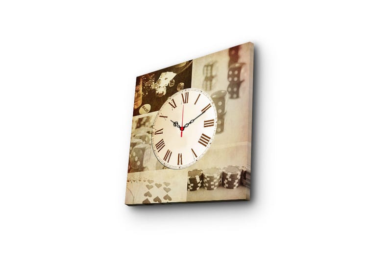 Dekorativ Canvasbilde med Klokke - Flerfarget - Interiør - Veggdekorasjon - Klokker
