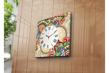 Dekorativ Canvasbilde med Klokke - Flerfarget - Interiør - Veggdekorasjon - Klokker