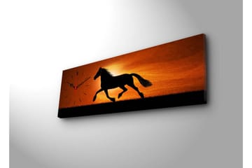 Dekorativ Canvasbilde med Klokke - Flerfarget - Interiør - Veggdekorasjon - Klokker