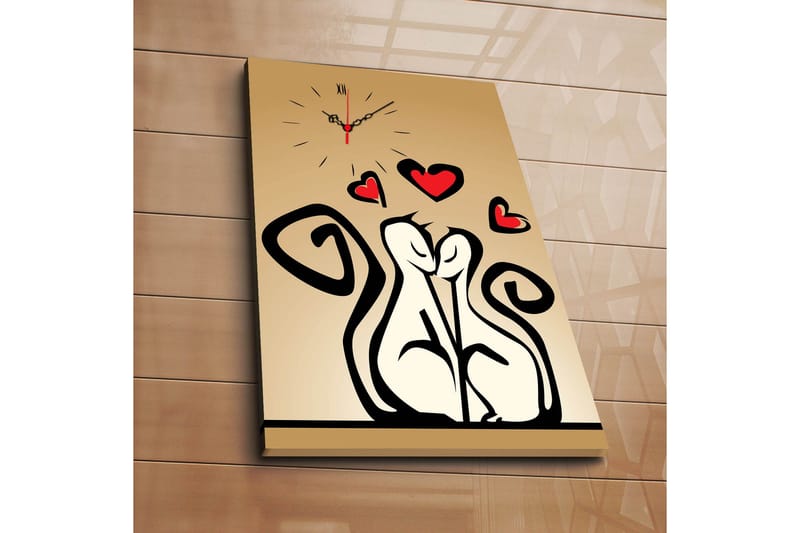 Dekorativ Canvasbilde med Klokke, Flerfarget