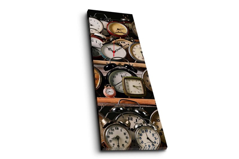 Dekorativ Canvasbilde med Klokke - Flerfarget - Interiør - Veggdekorasjon - Klokker