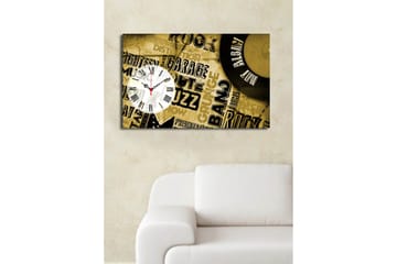 Dekorativ Canvasbilde med Klokke - Flerfarget - Interiør - Veggdekorasjon - Klokker