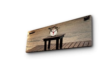 Dekorativ Canvasbilde med Klokke - Flerfarget - Interiør - Veggdekorasjon - Klokker