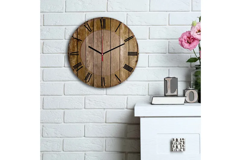 Dekorativ MDF-Klokke - Flerfarget - Interiør - Veggdekorasjon - Klokker