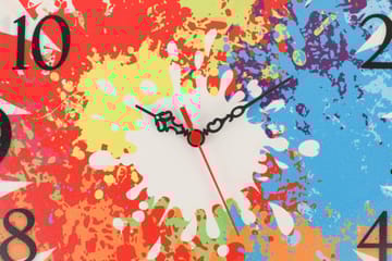 Dekorativ MDF-Klokke - Flerfarget - Interiør - Veggdekorasjon - Klokker