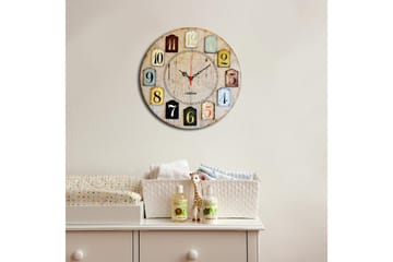 Dekorativ MDF-Klokke - Flerfarget - Interiør - Veggdekorasjon - Klokker
