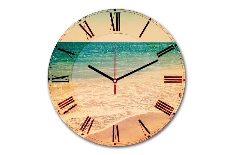 Dekorativ MDF-Klokke, Flerfarget