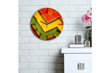 Dekorativ MDF-Klokke - Flerfarget - Interiør - Veggdekorasjon - Klokker