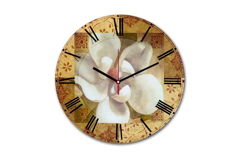 Dekorativ MDF Veggklokke 30 cm, Flerfarget