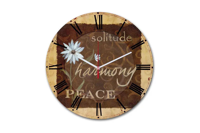 Dekorativ MDF Veggklokke 30 cm, Flerfarget