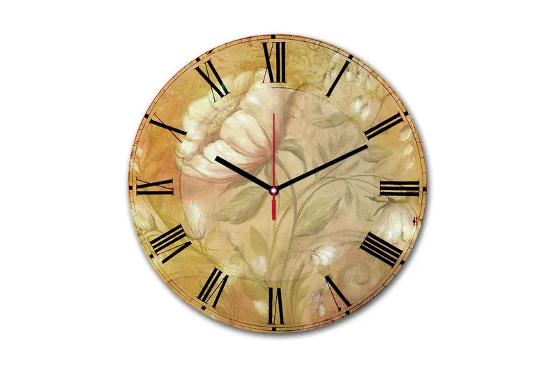 Dekorativ MDF Veggklokke 30 cm, Flerfarget