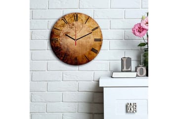 Dekorativ MDF Veggklokke 30 cm - Flerfarget - Interiør - Veggdekorasjon - Klokker