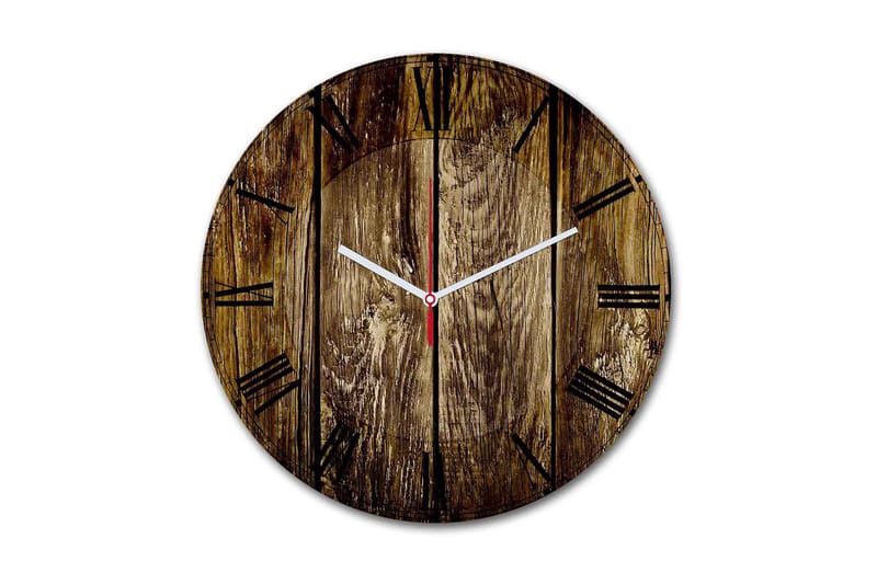 Dekorativ MDF Veggklokke 30 cm, Flerfarget